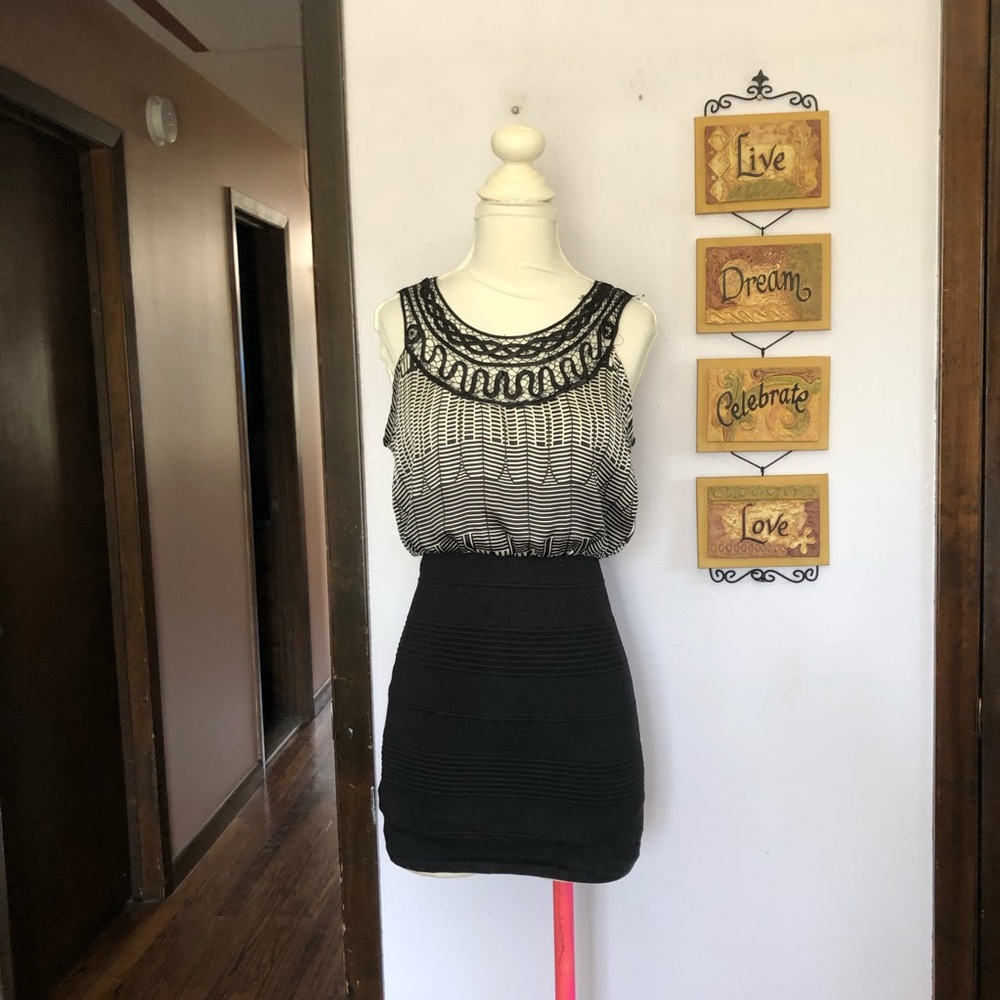 Black and white dress